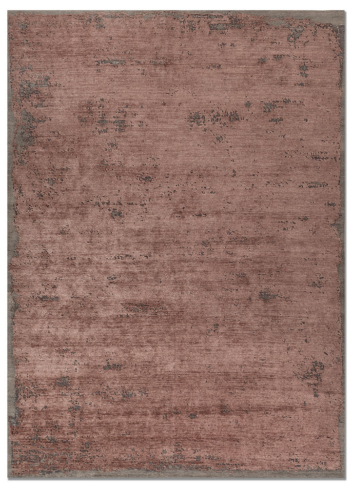  red and orange tencil Hand Knotted Rug