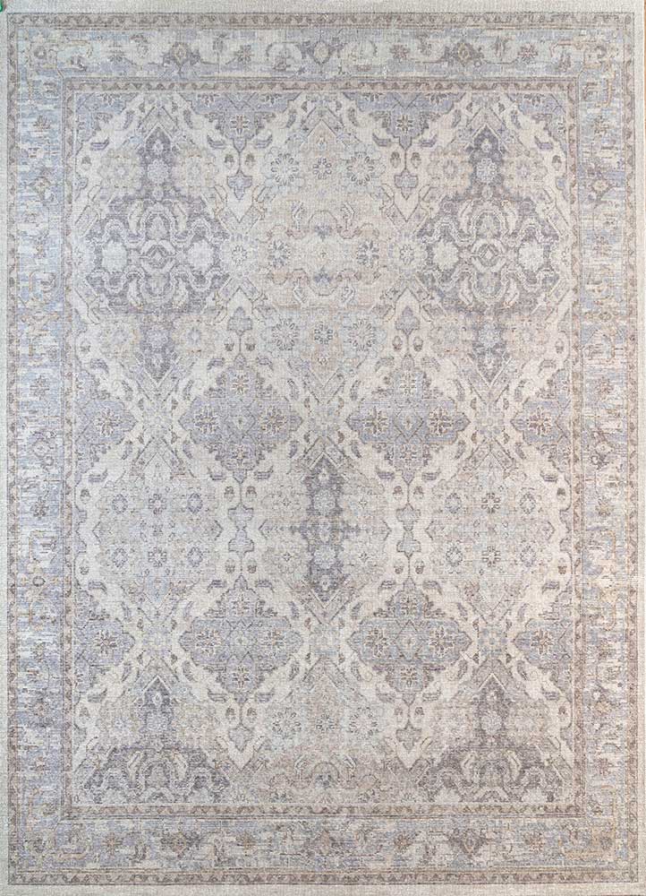 erbe grey and black wool Hand Knotted Rug - HeadShot