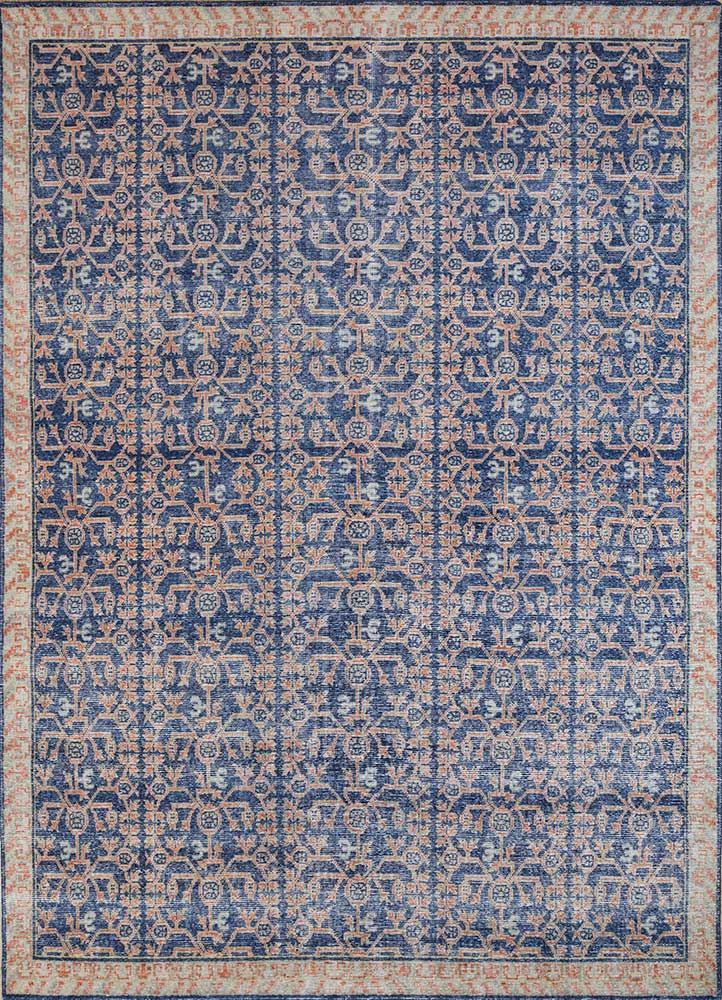  blue wool Hand Knotted Rug