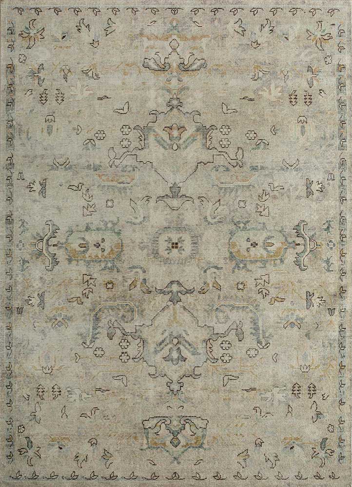 ivory wool Hand Knotted Rug