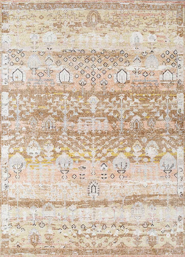 erbe gold wool Hand Knotted Rug - HeadShot