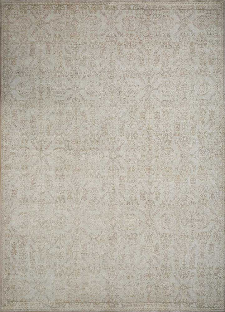 erbe ivory wool Hand Knotted Rug - HeadShot