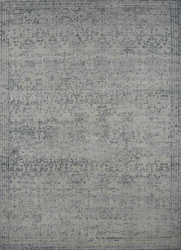  blue wool Hand Knotted Rug