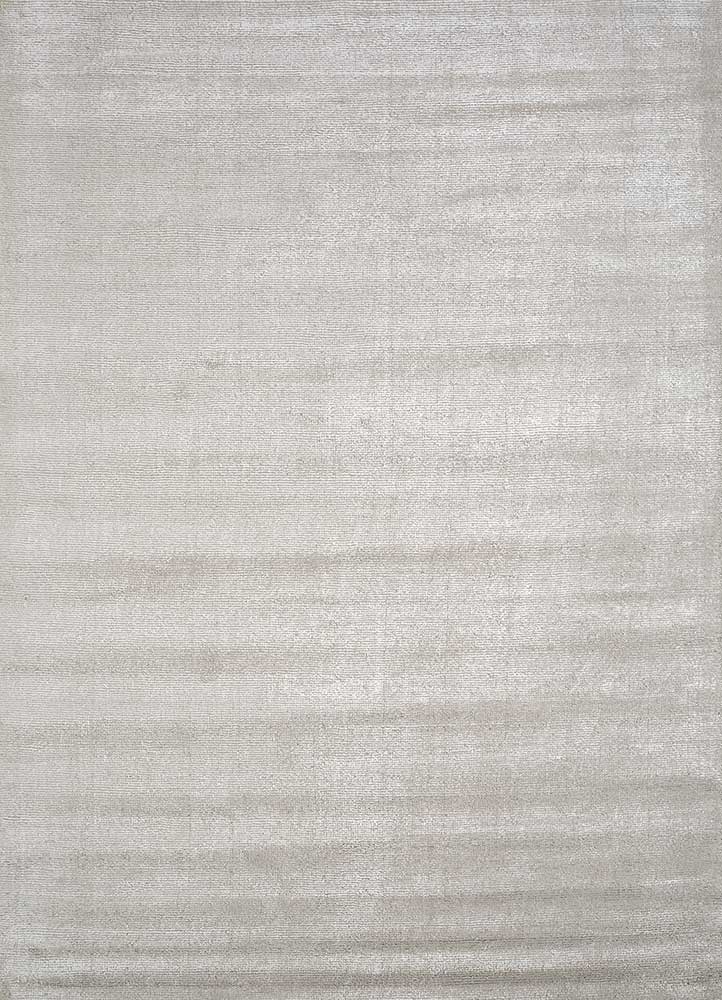  ivory wool and viscose Hand Loom Rug