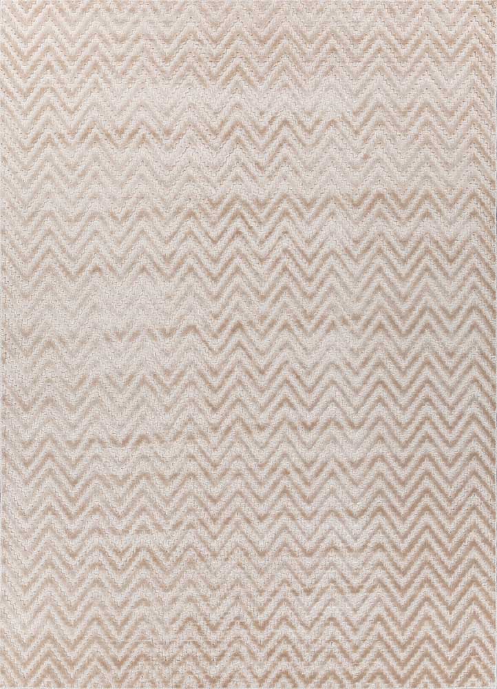 acar ivory viscose Hand Loom Rug - HeadShot