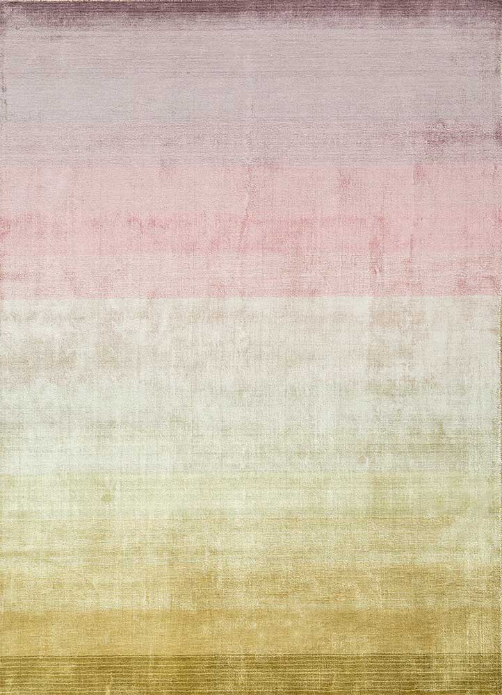  pink and purple viscose Hand Loom Rug