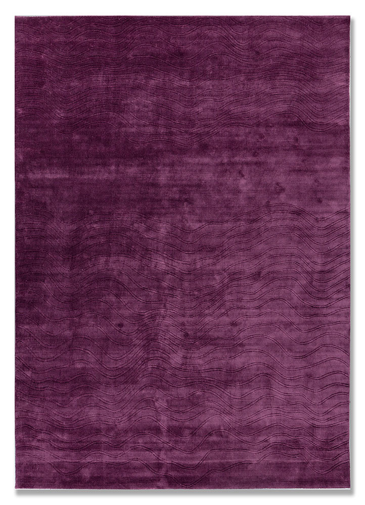 pink and purple viscose Hand Loom Rug
