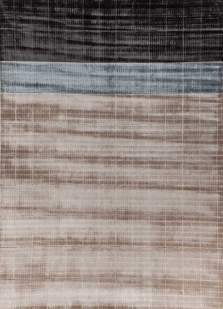 basis beige and brown viscose Hand Loom Rug - HeadShot