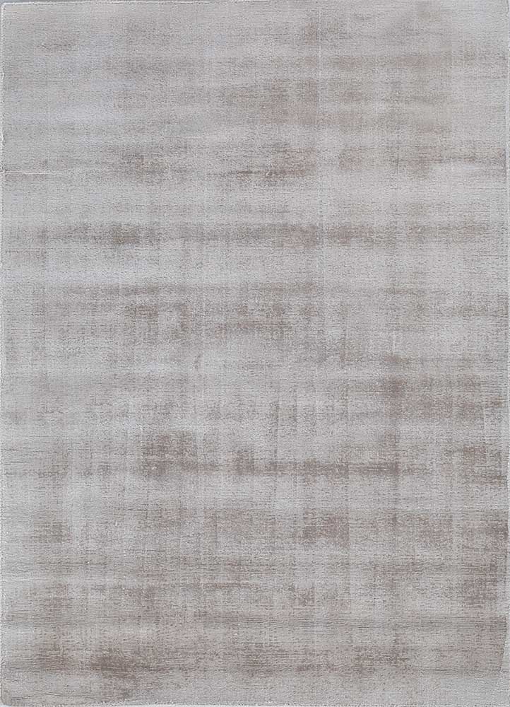  beige and brown viscose Hand Loom Rug