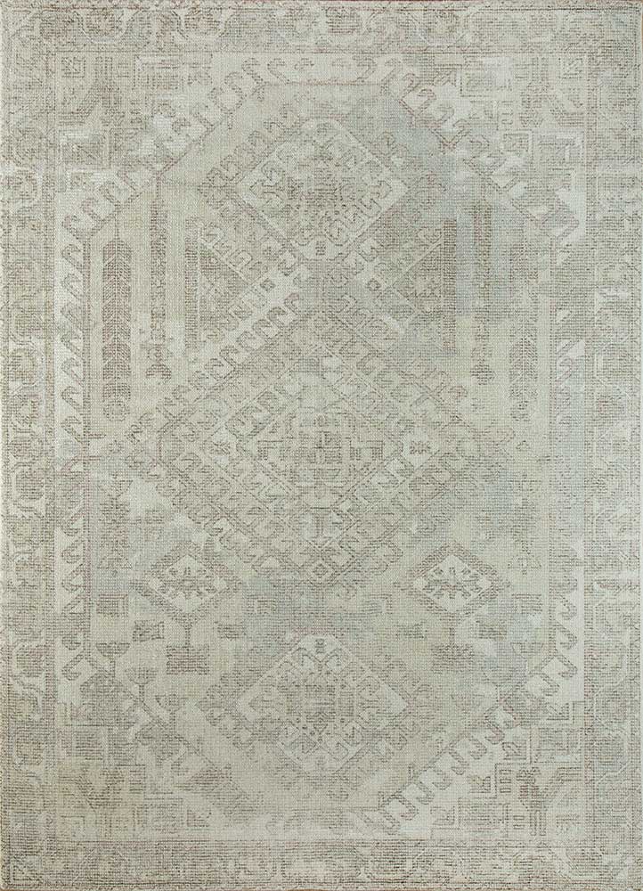 acar grey and black wool and bamboo silk Hand Loom Rug - HeadShot