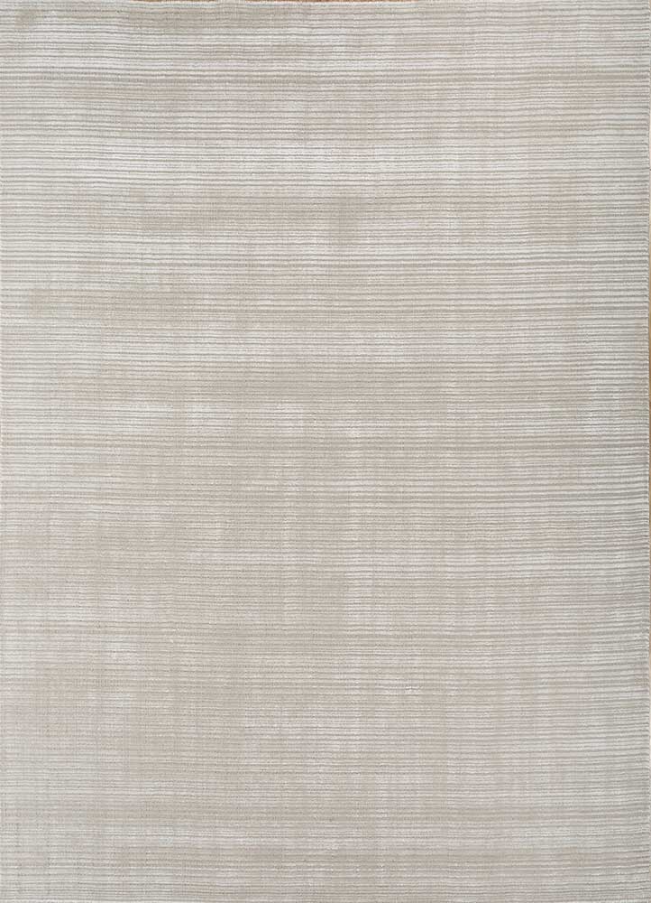  ivory wool and bamboo silk Hand Loom Rug