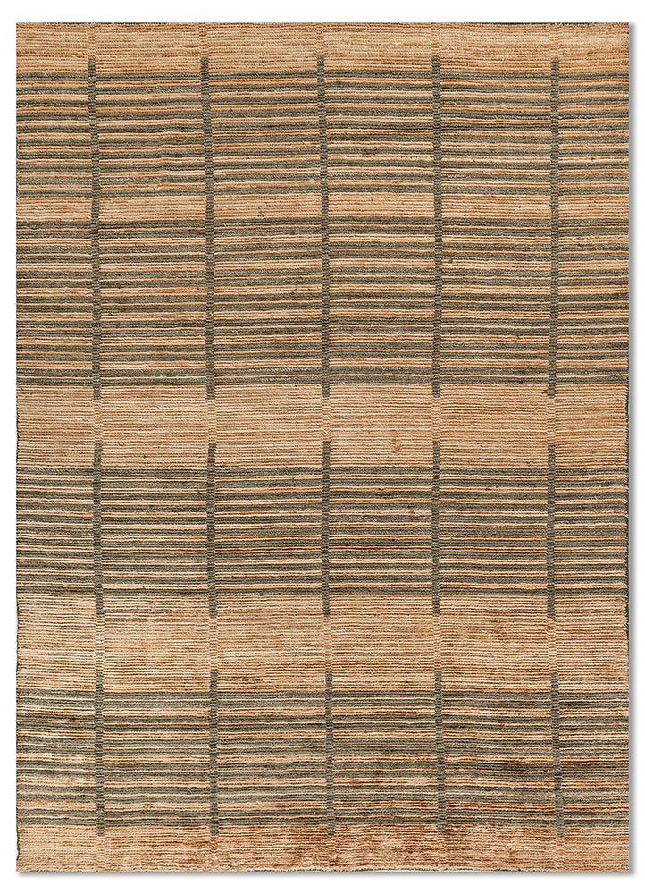 beige and brown jute and hemp Hand Loom Rug