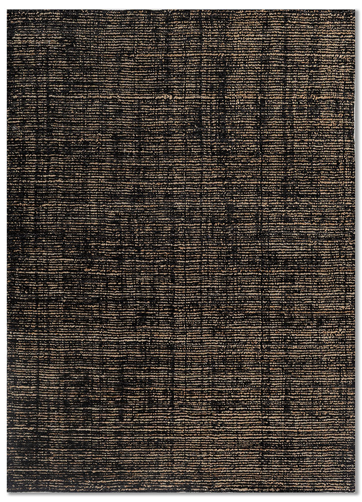  grey and black wool Hand Loom Rug