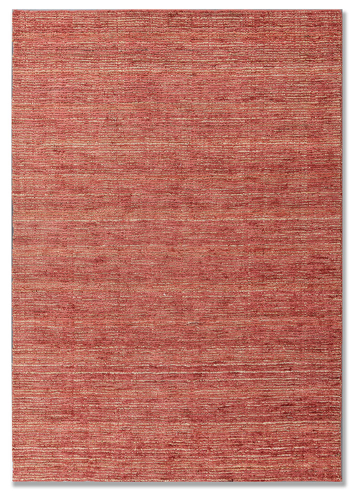  red and orange wool Hand Loom Rug