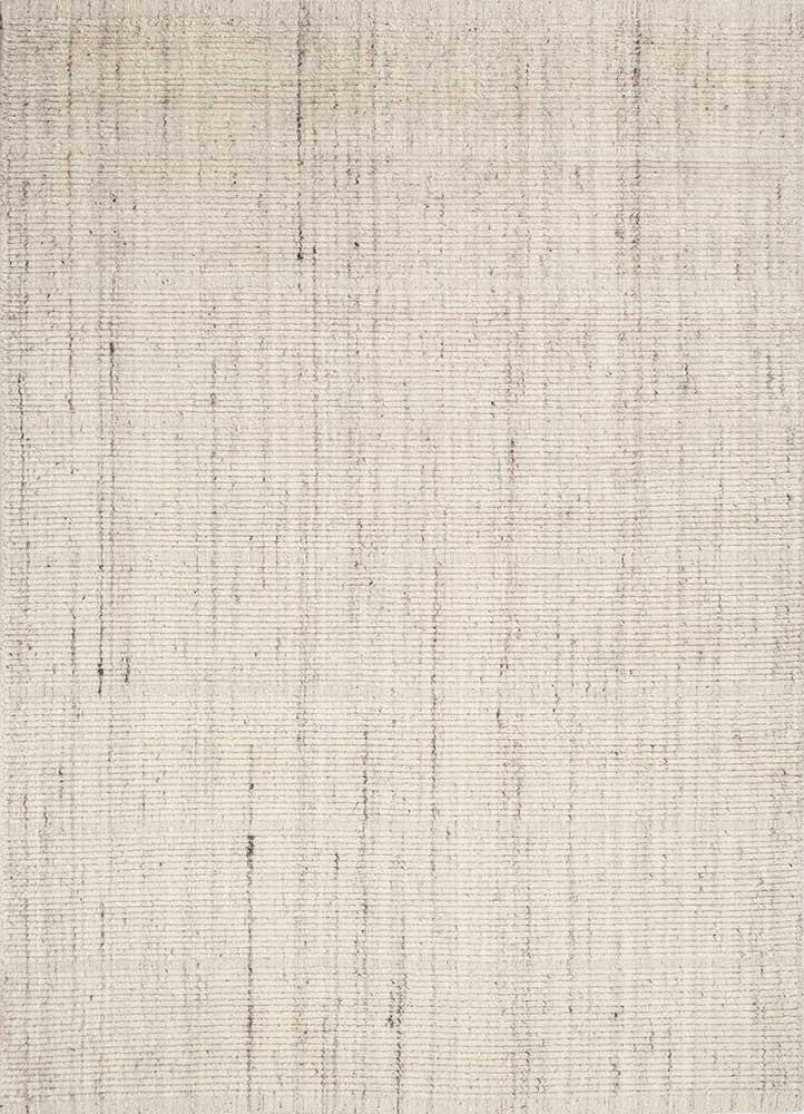 acar ivory wool Hand Loom Rug - HeadShot