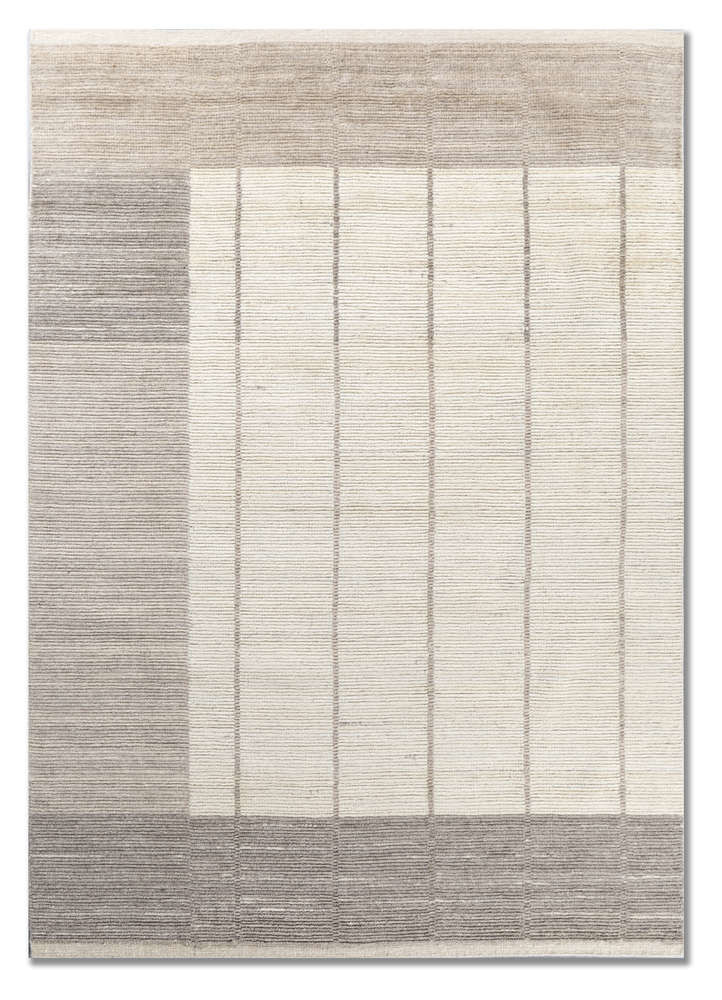  ivory wool Hand Loom Rug