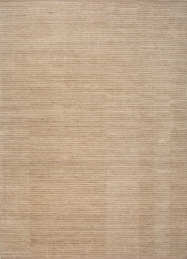  beige and brown wool Hand Loom Rug