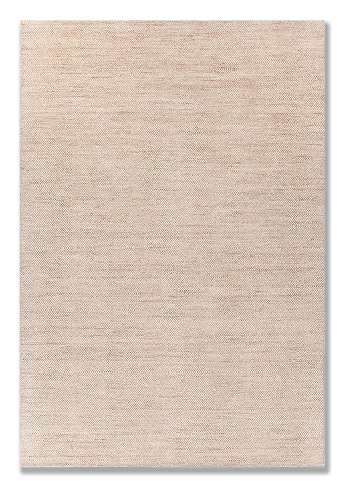 contour beige and brown wool Flat Weaves Rug - HeadShot