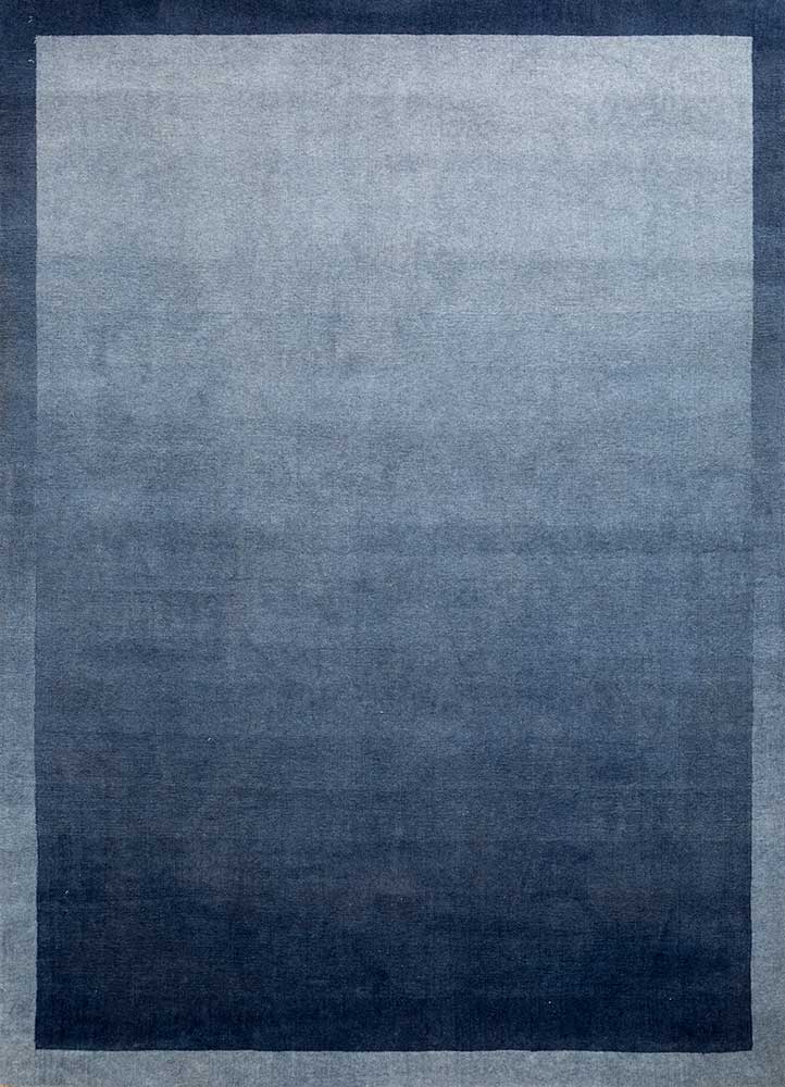  blue wool Hand Loom Rug