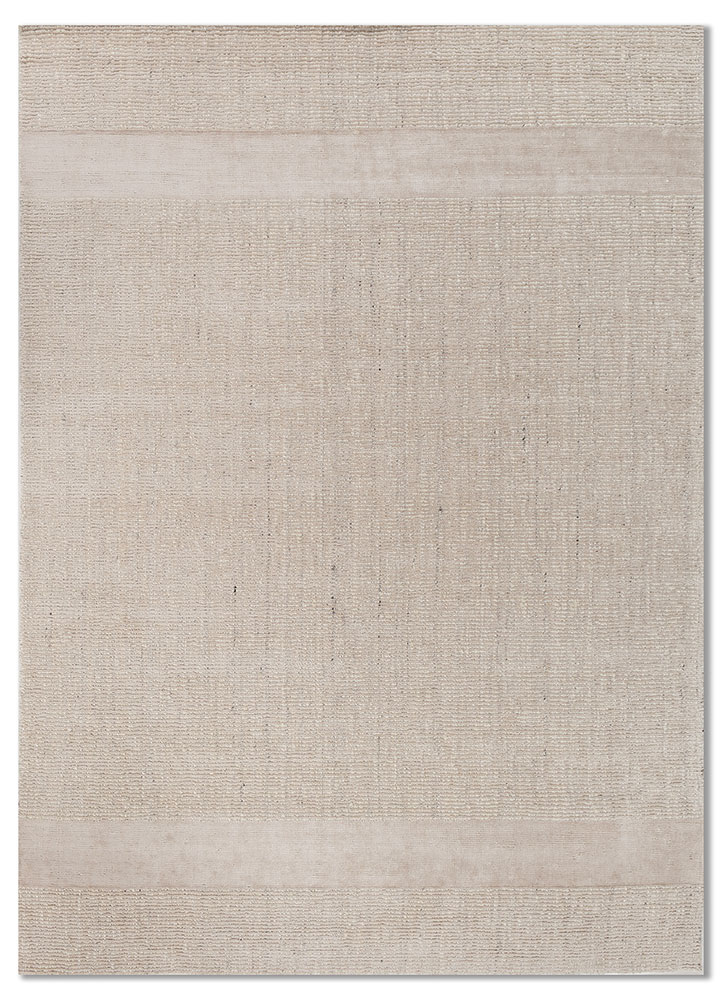 acar ivory wool Hand Loom Rug - HeadShot