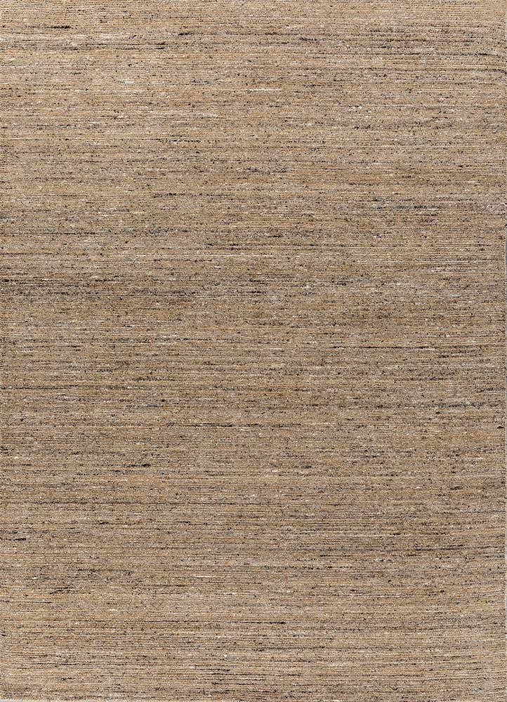  gold wool and viscose Hand Loom Rug