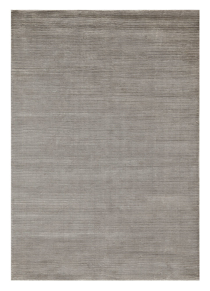 basis grey and black wool and viscose Hand Loom Rug - HeadShot basis grey and black wool and viscose Hand Loom Rug - HeadShot