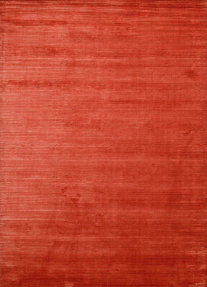 basis red and orange wool and viscose Hand Loom Rug - HeadShot