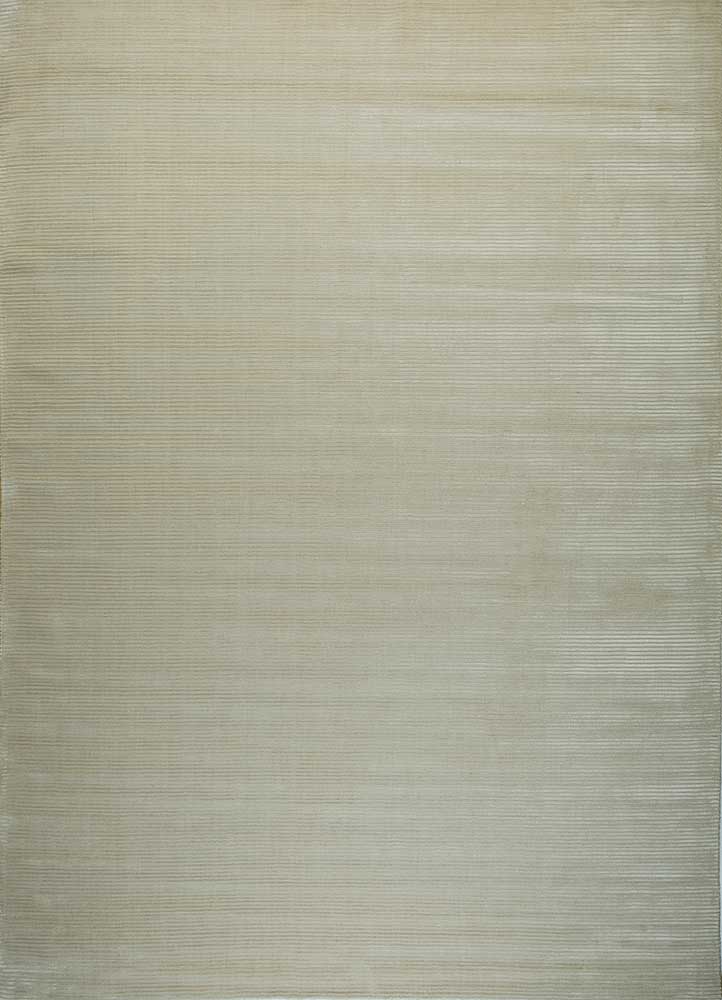  ivory wool and viscose Hand Loom Rug
