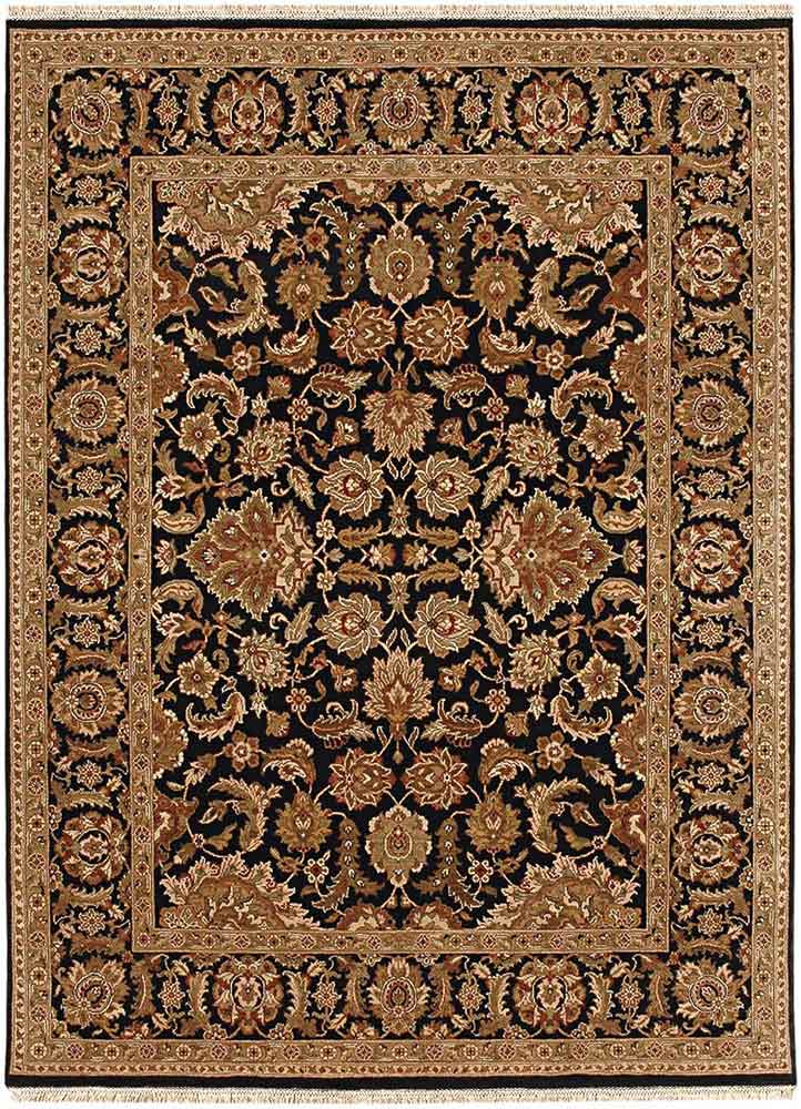 gulnar grey and black wool Hand Knotted Rug - HeadShot