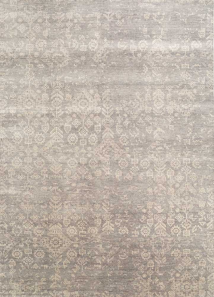  grey and black wool Hand Knotted Rug