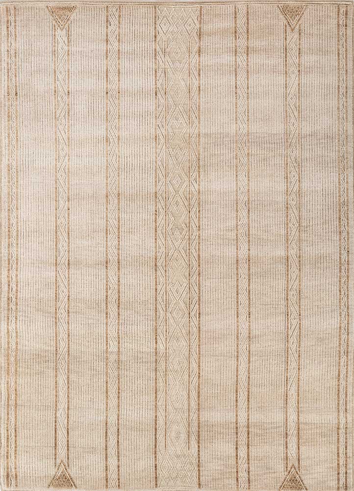 thyme gold wool Hand Knotted Rug - HeadShot