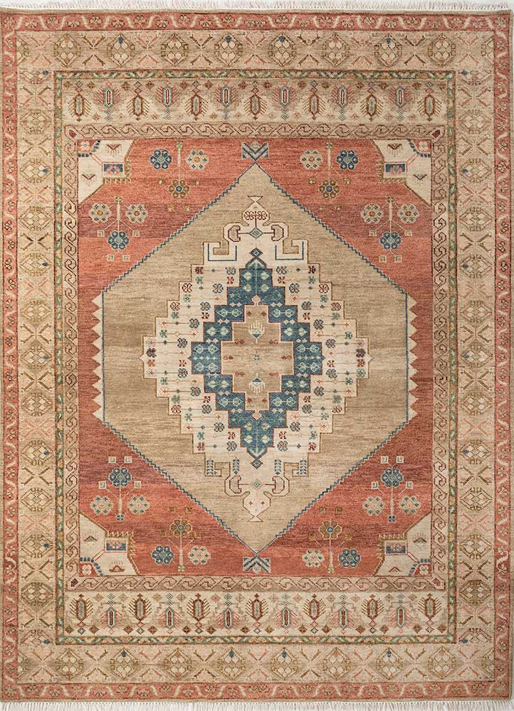  ivory wool Hand Knotted Rug