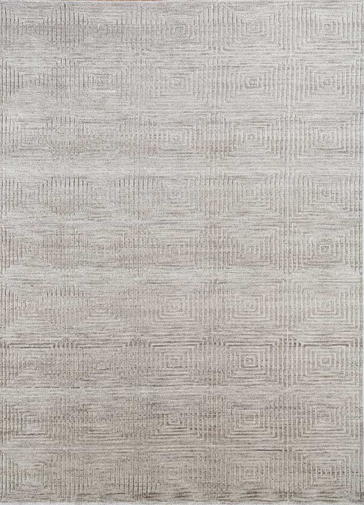  ivory wool Hand Knotted Rug