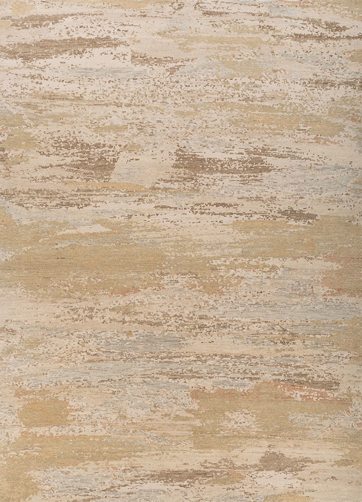  ivory wool Hand Knotted Rug