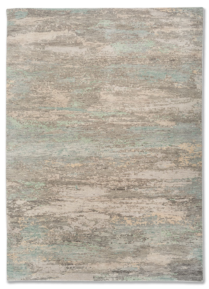 grey and black wool Hand Knotted Rug