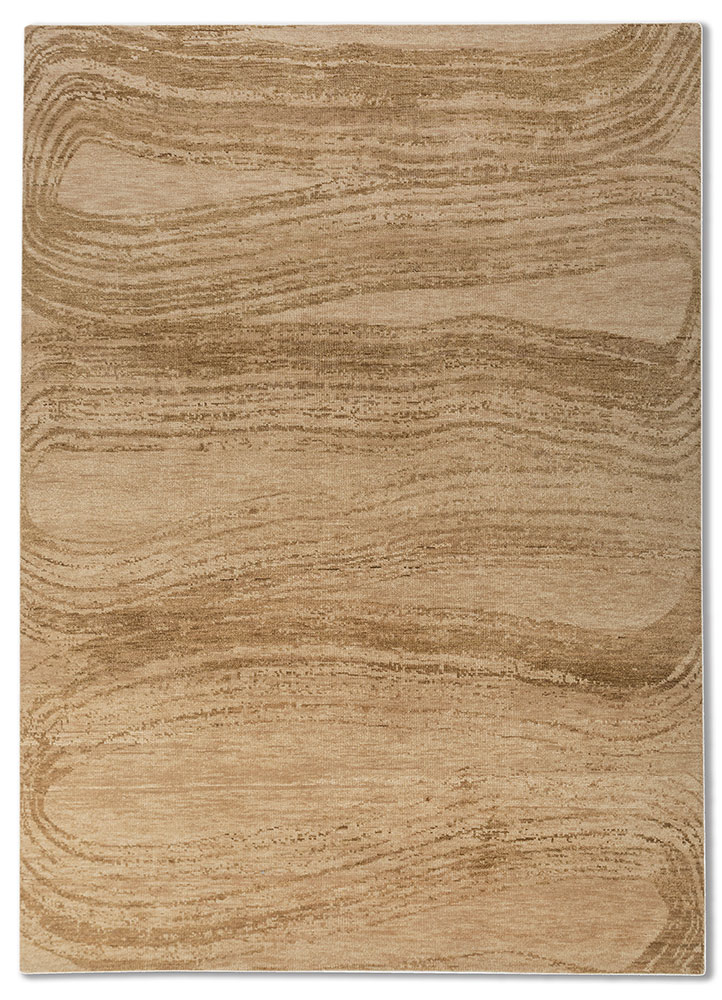 aprezo gold wool Hand Knotted Rug - HeadShot