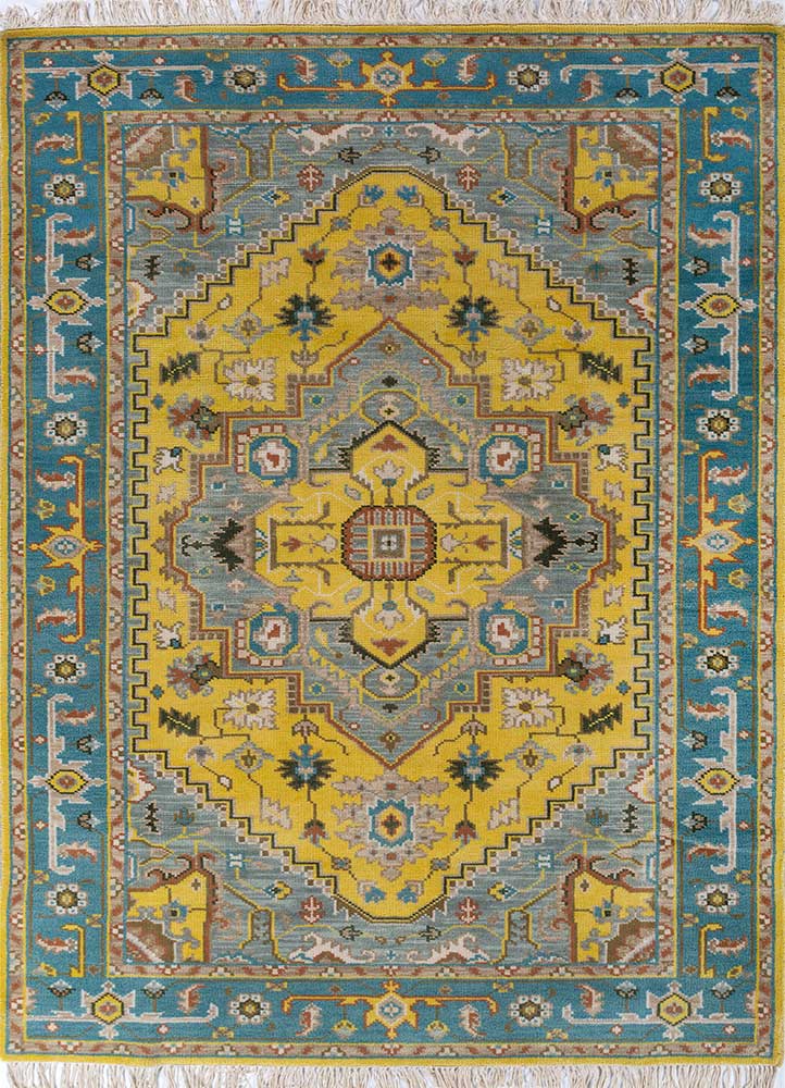  gold wool Hand Knotted Rug