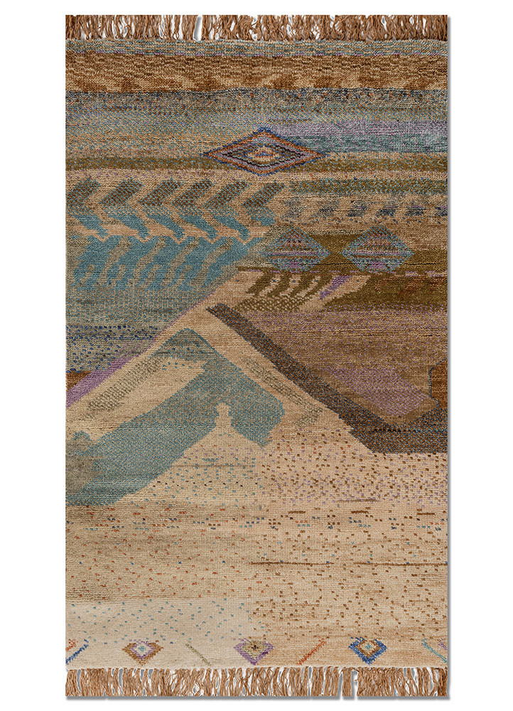 Kalpana blue wool Hand Knotted Rug