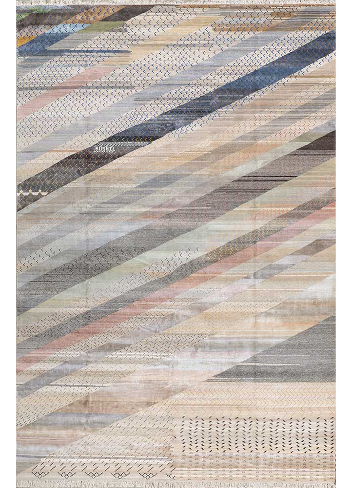 freedom manchaha ivory wool and bamboo silk Hand Knotted Rug - HeadShot