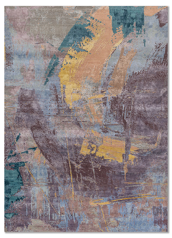 uvenuti pink and purple wool and bamboo silk Hand Knotted Rug - HeadShot uvenuti pink and purple wool and bamboo silk Hand Knotted Rug - HeadShot