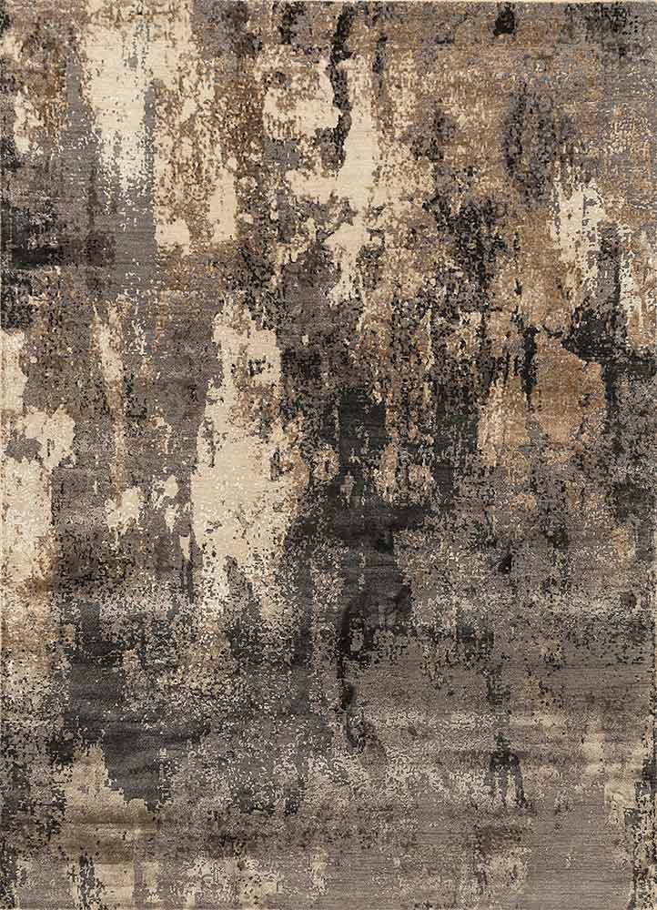 uvenuti beige and brown wool and bamboo silk Hand Knotted Rug - HeadShot uvenuti beige and brown wool and bamboo silk Hand Knotted Rug - HeadShot