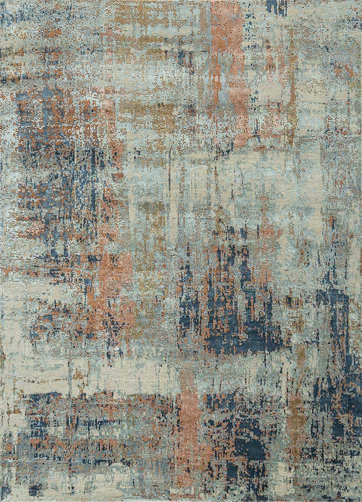 uvenuti ivory wool and bamboo silk Hand Knotted Rug - HeadShot