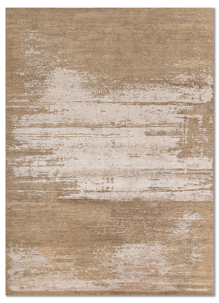 uvenuti beige and brown wool and bamboo silk Hand Knotted Rug - HeadShot uvenuti beige and brown wool and bamboo silk Hand Knotted Rug - HeadShot