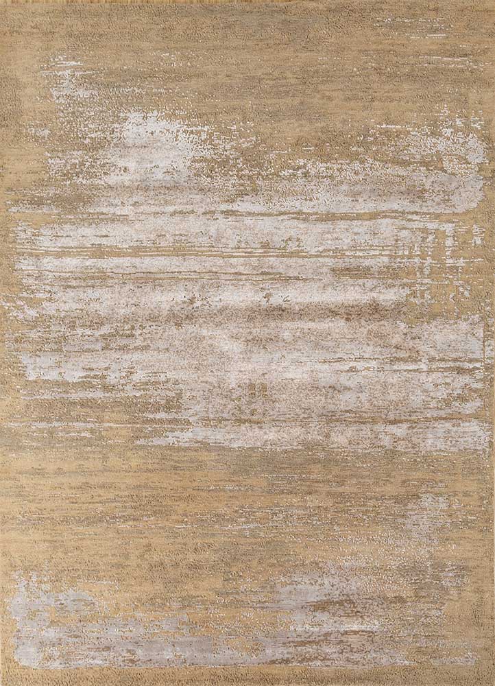 uvenuti beige and brown wool and bamboo silk Hand Knotted Rug - HeadShot