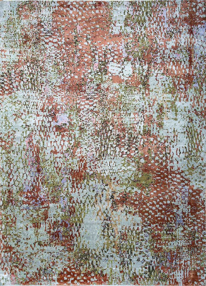  multi wool and bamboo silk Hand Knotted Rug