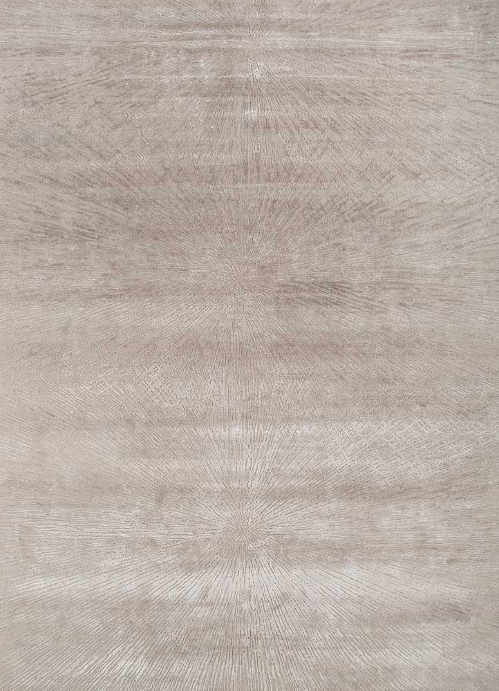 uvenuti grey and black wool and bamboo silk Hand Knotted Rug - HeadShot