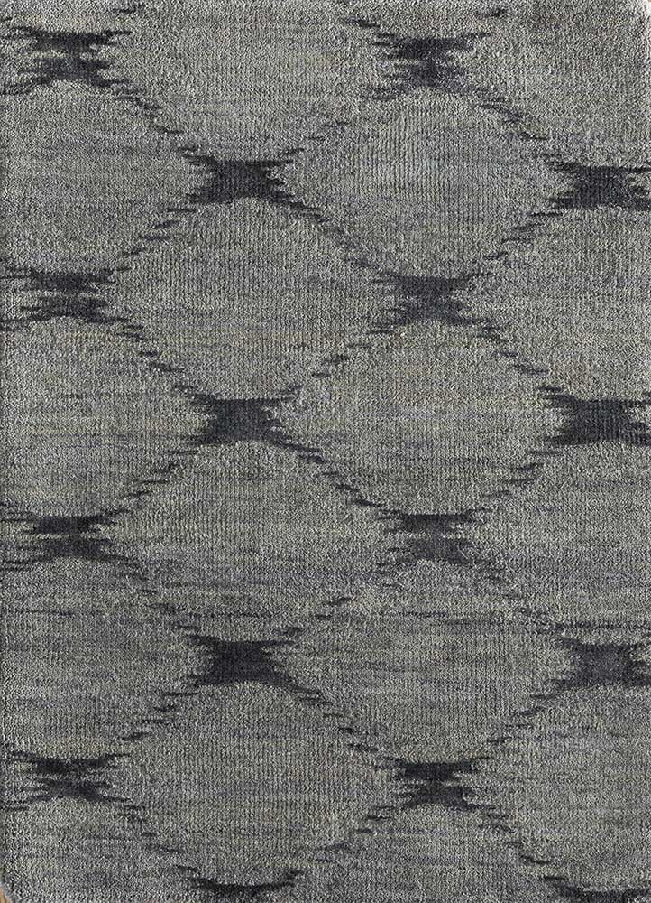 clan grey and black wool and bamboo silk Hand Knotted Rug - HeadShot clan grey and black wool and bamboo silk Hand Knotted Rug - HeadShot