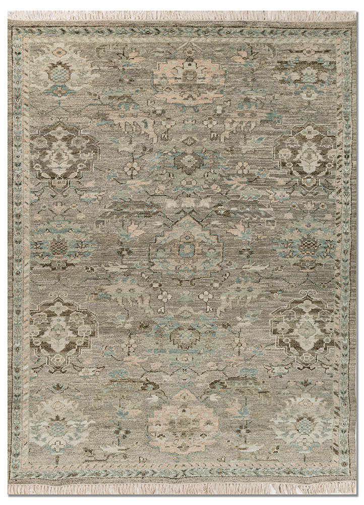 savana green wool Hand Knotted Rug - HeadShot savana green wool Hand Knotted Rug - HeadShot
