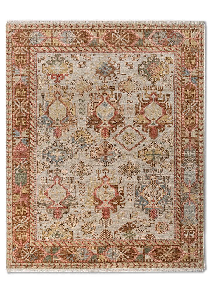  gold wool Hand Knotted Rug