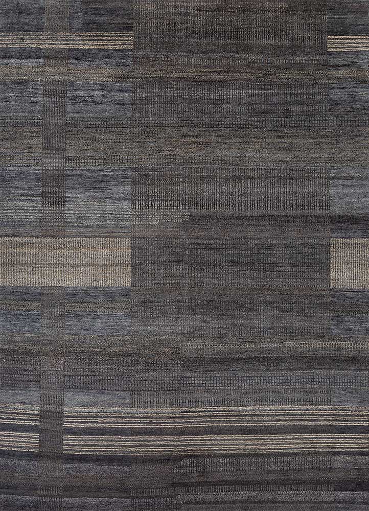  blue afghan wool Hand Knotted Rug